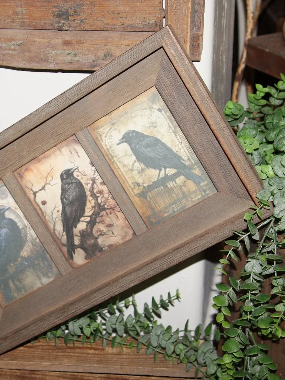 NEW Rustic French Country Primitive Farmhouse Raven Crow Wall Decor